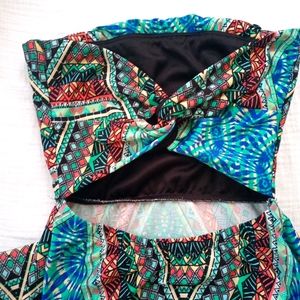 Strapless bohemian dress